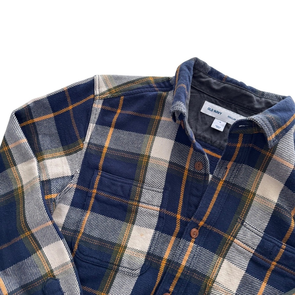 Old Navy Men's Plaid Casual  Rugged Cozy‎ Gorpcore Shirt Regular Fit Sz M